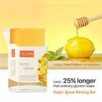 Tulips Handmade Bath Soap Honey & Lemon 125g |Moisturizing & Nourishing | Refreshing Skin Care