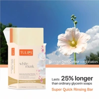 Tulips Handmade Bathing Bar White Musk Soap 125g | Moisturizing & Nourishing | Refreshing Skin Care