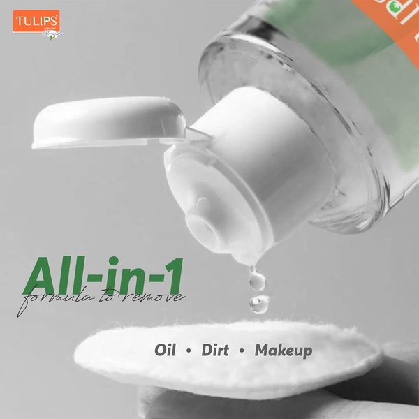 Tulips Micellar Cleansing Water (150ml) | Waterproof Makeup Remover for Face, Lips & Eyes | Suitable for All Skin Types | Gentle on Sensitive Skin