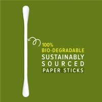 Tulips Premium Cotton Ear Buds 80 Sticks (160 Tips) Pack of 2 | Soft, Hygienic & Gentle | 100% Pure Cotton | Ideal for Personal Care & Makeup With White Paper Sticks | Eco-Friendly & Gentle