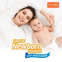 Tulips Sensitive Baby Wet Wipes Non-LID Pack (72 Wipes) | Gentle Cleaning | Moisturizing | Rash-Free | 99% Purified Water & Grapefruit Extracts