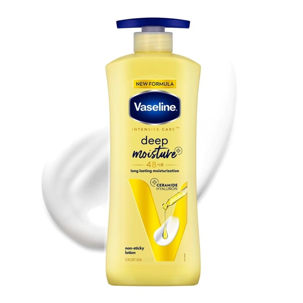 Vaseline Deep Moisture Body Lotion 600ml for Dry Skin | Cushion Soft Smooth Skin | With Ceramides & Hyaluron Moisture Fillers | 48H Hydration Care