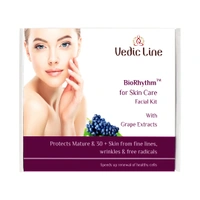 Vedic Line Bio Rhythm Skin Care Facial Kit | Glowing Skin And Deep Cleansing, Brightening | Rejuvenating & Moisture-Balancing Facial | Instant Glow Skin | Suitable for All Skin Types , 350ml