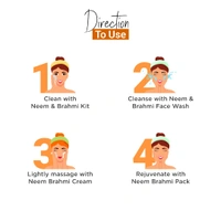 Vedic Line Neem & Brahmi Facial Kit | For Reduce Dark Spots & Pimples | Purifying & Acne Control Facial for Oily Skin | Gives Healthy And Glowing Skin , 620ml
