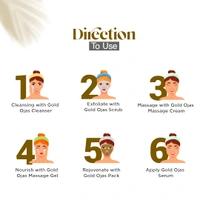 Vedic Line Vedicline Gold Facial Kit 49ml | for Glowing Brightening Skin | Enriched with benefits of Golden & Saffron | for Anti-aging benefits & radiant glow