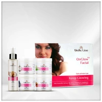 Vedic Line Vedicline Onglow Facial Kit For Glowing, Smooth And Clear Skin | Brightening & Hydrating Facial for Radiant Skin | Reduce Dark Spot | Suitable for All Skin Types | 500ml