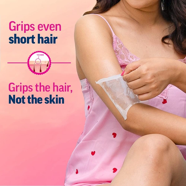 Veet Professional Waxing Strips Kit - 1 Pack for Normal Skin | Gel Wax Hair Removal for Women | 20 Strips, Up to 28 Days Smoothness, No Heater Required