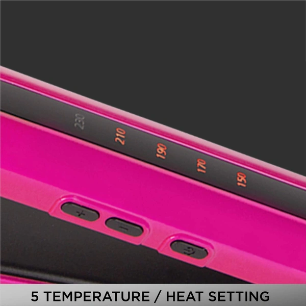 Vega Trendy Hair Straightener for Men & Women, Pink (VHSH-16) | Ceramic Coated Floating Plates | Adjustable Temperature Setting | 60 Sec Quick Heat-up | 60 Min Auto Shut-off