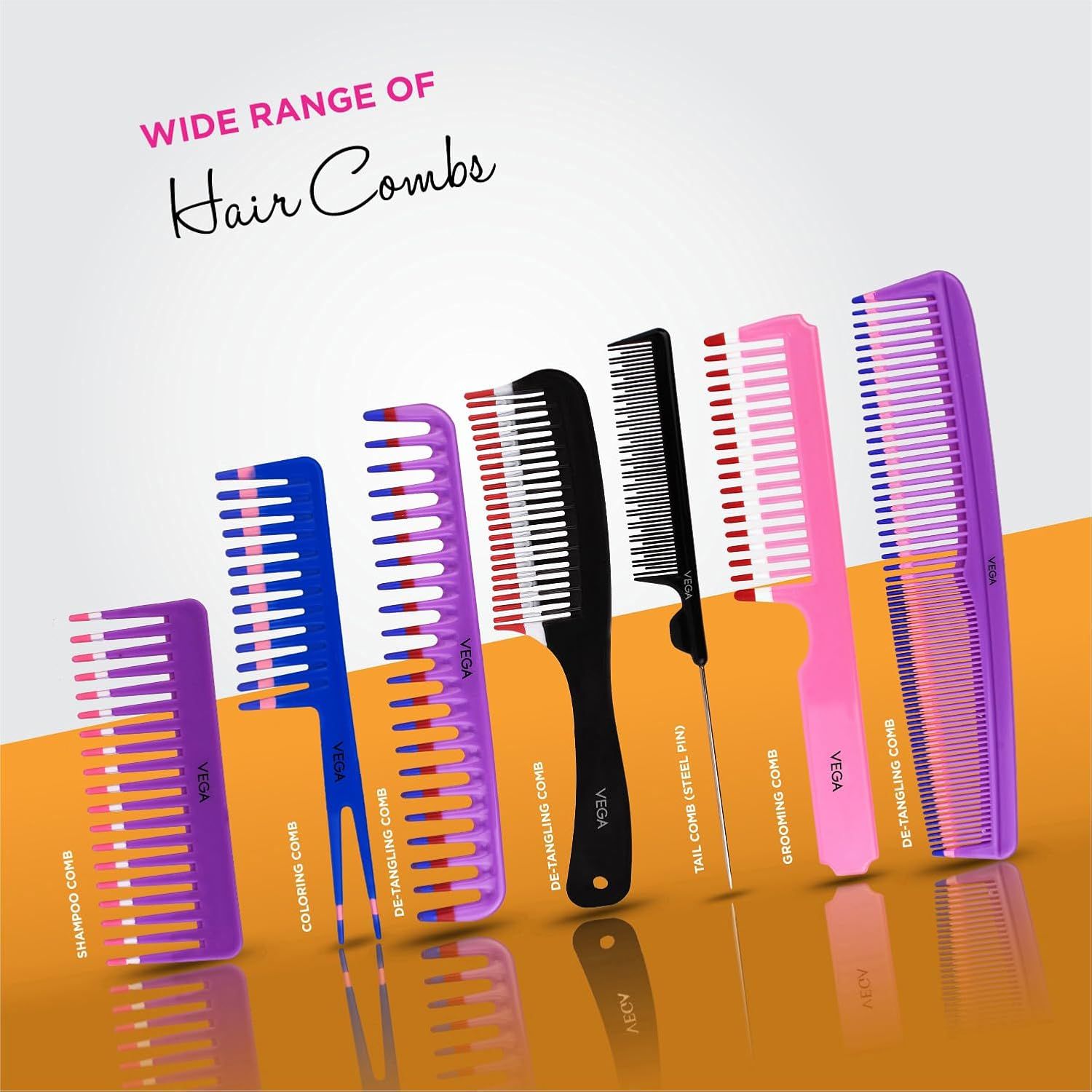Vega Tulip Grooming Hair Comb for Men & Women (DC-1279