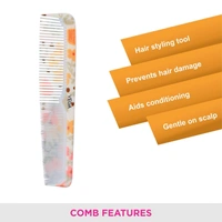 Vega VEGA Veronica Medium Grooming Hair Comb DC-1299 | Gentle on Scalp, Tames Frizz, and Detangles with Ease | Versatile Comb for All Hair Types & Everyday Styling