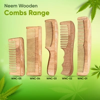 Vega WNC-05 Neem Hair Combs for Unisex, 100% Natural Neem Wood | India's No.1 Hair Comb | Anti-Dandruff & Scalp Nourishing | Hair Fall Control & Gentle Detangling | Eco-Friendly & Lightweight Design