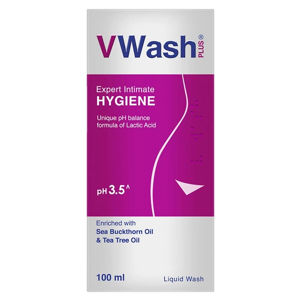 Vwash VWash Plus Expert Intimate Hygiene Wash 100ml | Vaginal Care Solution to Prevent Itching| Irritation & Dryness| Suitable for All Skin Types