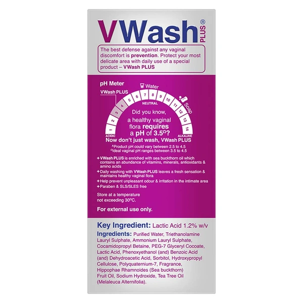 Vwash VWash Plus Expert Intimate Hygiene Wash 100ml | Vaginal Care Solution to Prevent Itching| Irritation & Dryness| Suitable for All Skin Types