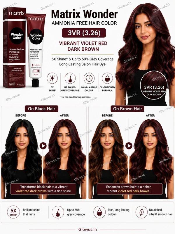 Matrix Wonder Hair Color 3VR 3.26 Violet Red Dark Brown 90ml