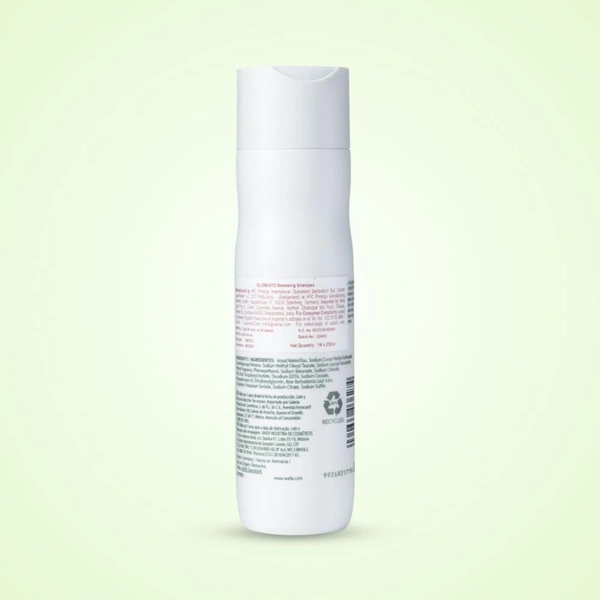 Wella Professionals Elements Sulfate-Free Renewing Shampoo 250ml | Gentle, Nourishing Shampoo for Dry & Damaged Hair | Restores Moisture & Softness| Color-Safe Formula.