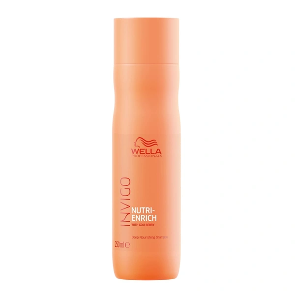 Wella Professionals Invigo Nutri-Enrich Shampoo for Damaged Hair (250ml) | Nourishing & Hydrating Cleanser for Dry | Damaged Hair & Enriched with Goji Berry | Nutrients & Vitamins.