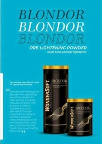 Wodersoft Wondersoft Professional Hair Blonder Pre Lightner Powder for unisex 400gm |  Fast & Effective Lightening for Blondes | Unisex Formula for Salon-Quality Hair Lightening & Bleaching