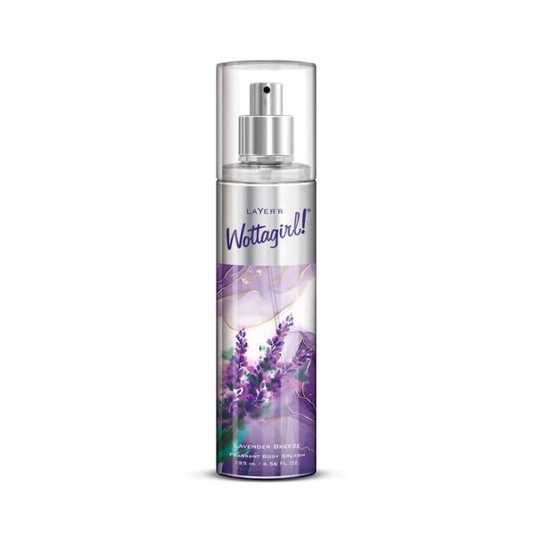 Wottagirl Lavender Breeze Body Splash 135ml - Long-Lasting Fragrance for Women