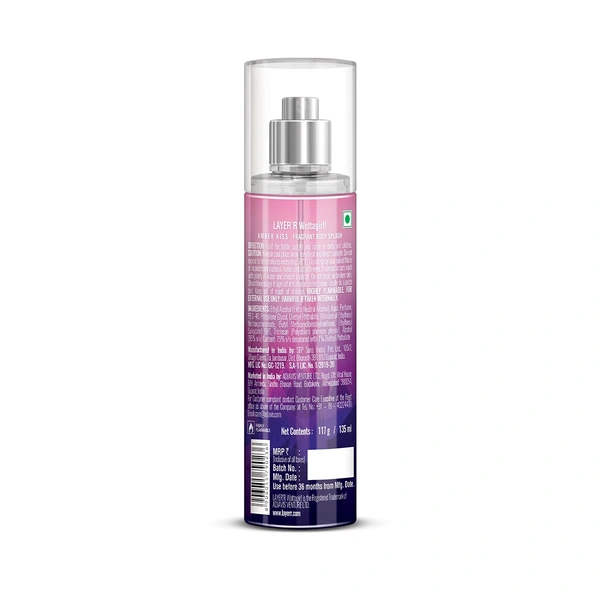 Wottagirl wottergirl Amber Kiss 135ml Deodorant Spray for Women