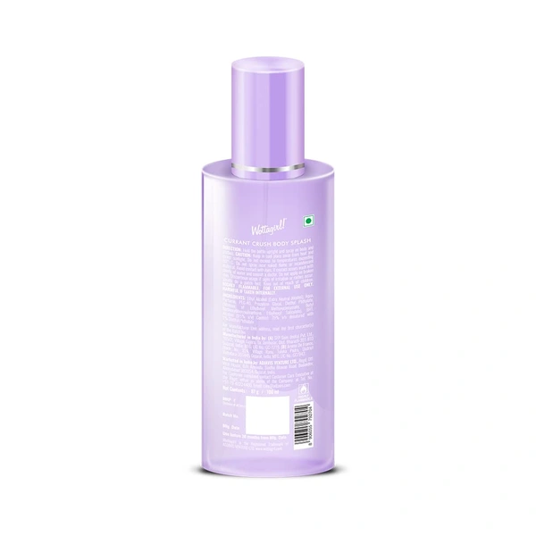 Wottagirl Wottergirl Currant Crush Body Splash 100ml for Women - Long-Lasting Fragrance