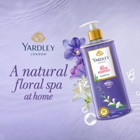 Yardley London Floral Essence Shower Gel 500ml | Gardenia & Waterlily | Hydrating & Refreshing | Paraben-Free | Luxurious Fragrance for Soft & Nourished Skin