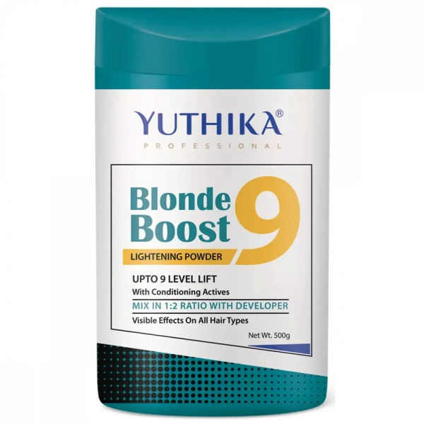 Yuthika Blonde Boost Hair Lightening Powder 9 Level Lift 500g Professional Bleach for Hair Highlights Balayage Global Blonde Hair Color Fast Lightening Formula