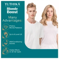 Yuthika Blonde Boost Hair Lightening Powder 9 Level Lift 250g Professional Bleach for Hair Highlights Balayage Global Blonde Hair Color Fast Lightening Formula