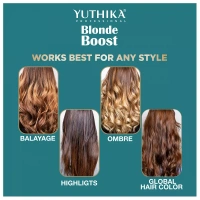Yuthika Blonde Boost Hair Lightening Powder 9 Level Lift 250g Professional Bleach for Hair Highlights Balayage Global Blonde Hair Color Fast Lightening Formula