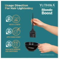 Yuthika Blonde Boost Hair Lightening Powder 9 Level Lift 250g Professional Bleach for Hair Highlights Balayage Global Blonde Hair Color Fast Lightening Formula
