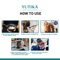 Yuthika Professional Creme Hair Color Tube 100gm with 5.3 Light Golden Brown Shade | Permanent Fashion Shade | Smooth Shine Finish | Grey Coverage | Salon Quality Result at Home