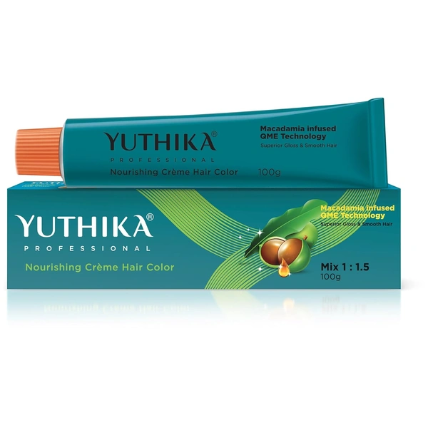 Yuthika Professional Creme Hair Colour 100gm Red | 100% Grey Coverage | Permanent Hair Color for Women & Men | Long-Lasting Vibrant Tone | Macadamia Oil Infused