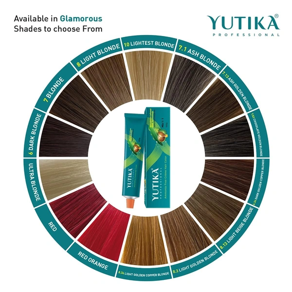 Yuthika Professional Creme Hair Colour 100gm Red | 100% Grey Coverage | Permanent Hair Color for Women & Men | Long-Lasting Vibrant Tone | Macadamia Oil Infused