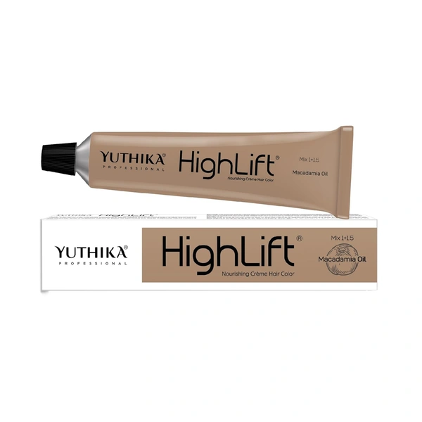 Yuthika Professional High Lift Creme Hair Colour 13 Light Brown 50g | Permanent Hair Dye with Macadamia Oil & Vitamin E | 100% Grey Coverage for Men & Women