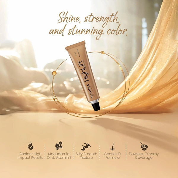 Yuthika Professional High Lift Creme Hair Colour 13 Light Brown 50g | Permanent Hair Dye with Macadamia Oil & Vitamin E | 100% Grey Coverage for Men & Women