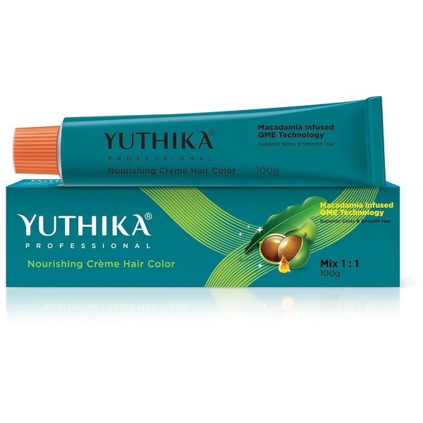 Yuthika Yutika Professional Creme Hair Color Tube 100gm Shade 7.1 Ash Blonde Permanent Hair Dye for Grey Coverage Long Lasting Color Rich Shine Smooth Salon Finish