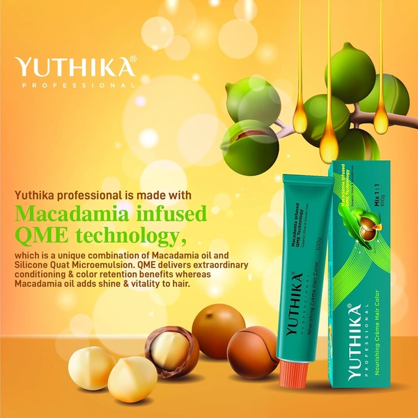 Yuthika Professional Creme Hair Colour 100gm Red | 100% Grey Coverage | Permanent Hair Color for Women & Men | Long-Lasting Vibrant Tone | Macadamia Oil Infused
