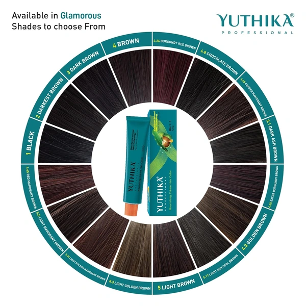 Yuthika Yutika Professional Creme Hair Color Tube 100gm Shade 7.1 Ash Blonde Permanent Hair Dye for Grey Coverage Long Lasting Color Rich Shine Smooth Salon Finish