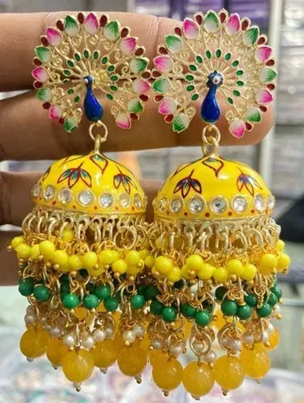 Jaipuri Jhumkis Party- Wear Earrings ( Heavy Jhumka)