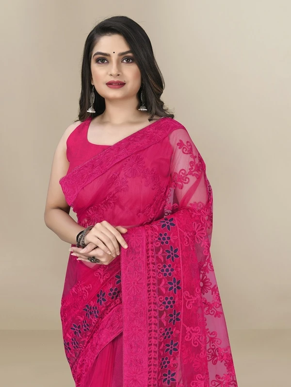 women's embroidered saree