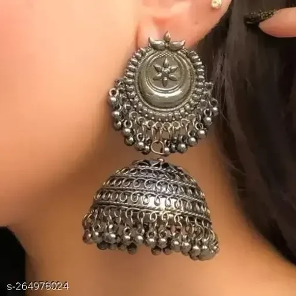 Celebrity Style Black Big Jhumka for Wedding Party and Festival Celebrity Style Black Big Jhumka for Wedding Party and Festival Earring