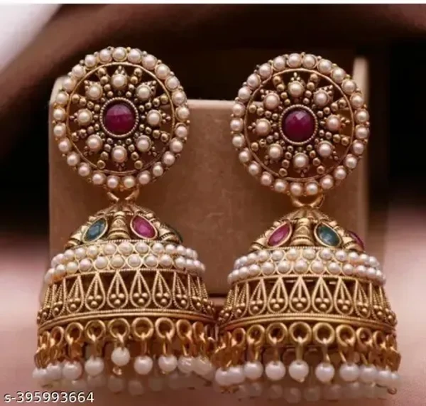 Antique Designer Oxidized Rajwadi Jhumka Earrings for beautiful girls & women