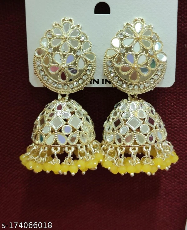 Mirror heavy Jhumka Earring