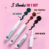 MYGlamm POPxo Liquid Eyeliner Kit - Eye Gotchu (Set of 3) | Smudge-proof, Long Lasting Black, Matte Finish Brown and Green Shade Liquid Eyeliners