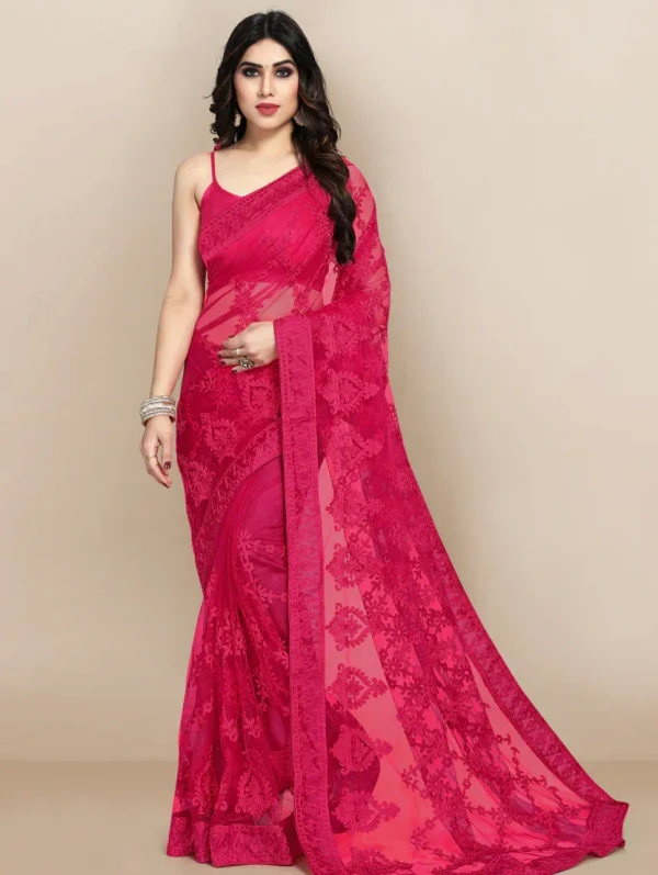 women's embroidered saree