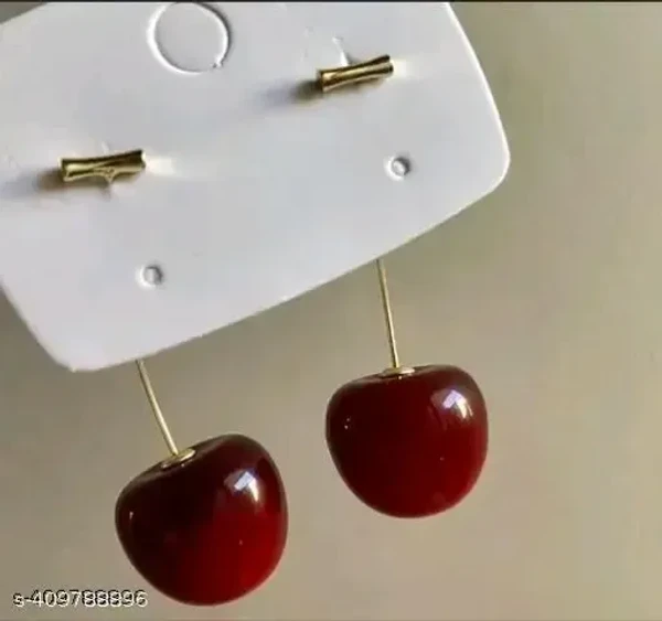 CHERRY DESIGN KOREAN EARRINGS FOR WOMEN AND GIRLS