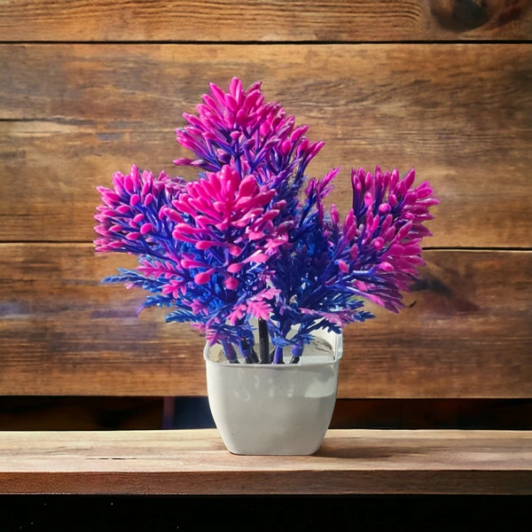 Purple Artificial Flower Litleo  Bonsai Artificial Plant with Pot  - Electric Violet