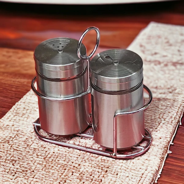 Stainless Steel with Stand Salt andPepper Shaker