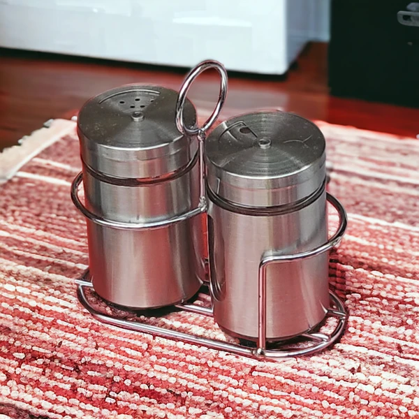 Stainless Steel with Stand Salt andPepper Shaker