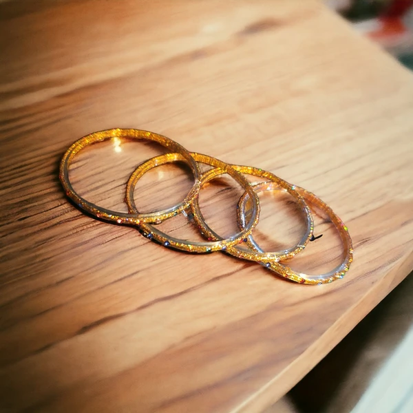 Orange Glitter Bangle