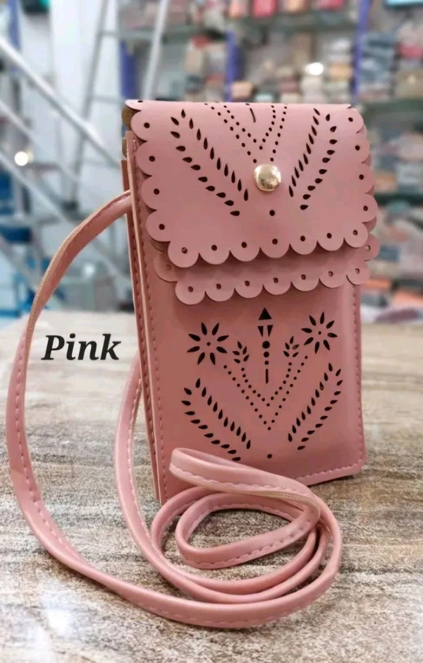 MOBILE CUTWORK NEW DESIGNName: MOBILE COVER SLING SMALL SIDEBAG FOR MOBILE CUTWORK NEW DESIGN - Cardinal Pink